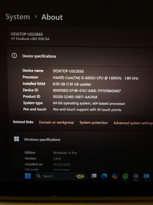 HP Elitebook 360x 256GB