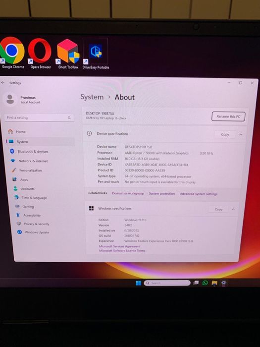 Laptop Gaming HP Omen , RTX 3070 (FullPower) , Ryzen 7