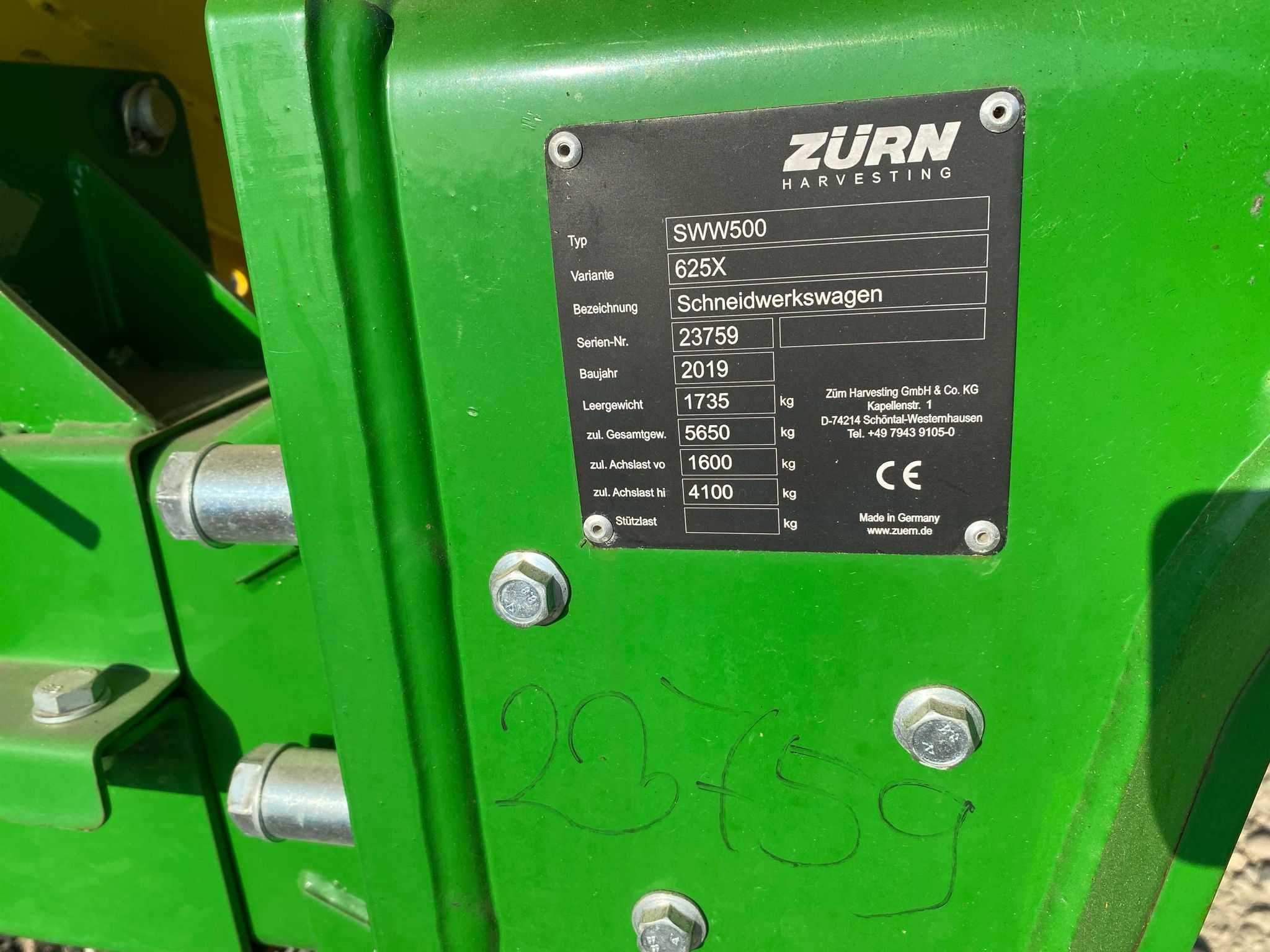 Heder paioase JOHN DEERE 725 X + Carucior transport heder Zurn 625X