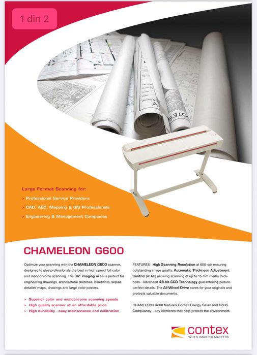 Scanner / Scaner A0 Chamelon G600