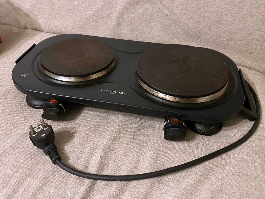 Plită electrică dublă Myria MY1822BK, 2500 W, perfect funcțională