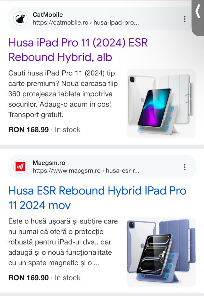 Husa Ipad 11 Pro ESR Rebound Hybrid detasabila cu magnet (NOU)