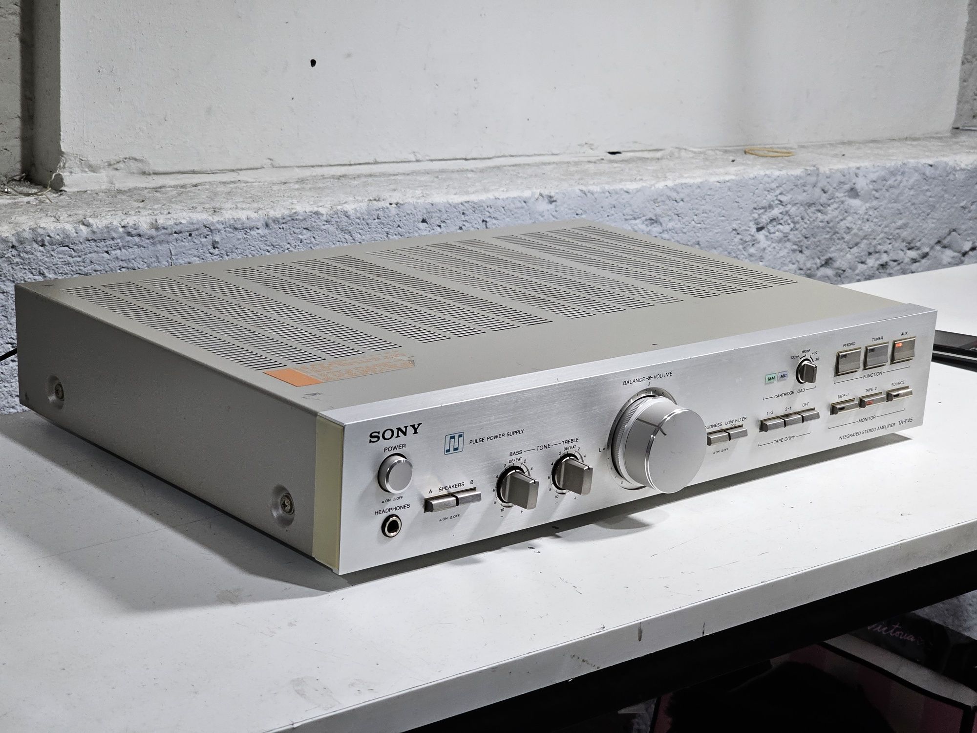 amplificator SONY TA-F45, vintage argintiu, made in japan