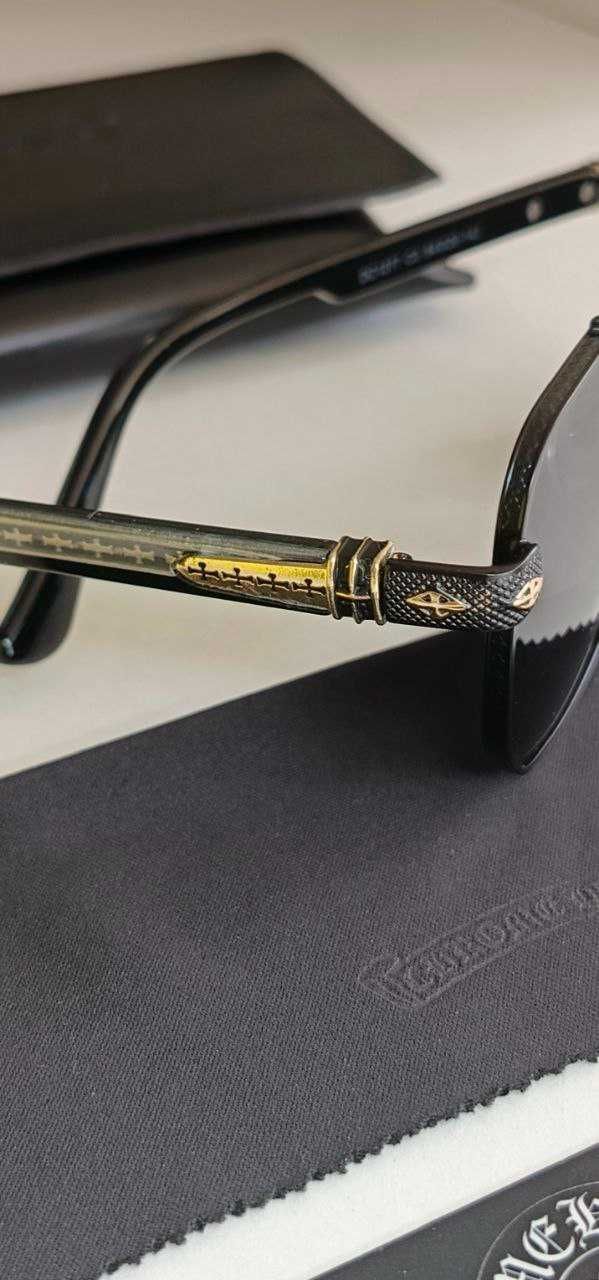 Очки Chrome  Hearts Black Gold Super Lux. Новинка