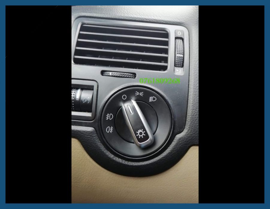 Comutator / bloc lumini cu crom VW Golf 4 Passat B5 Polo Sharan T5