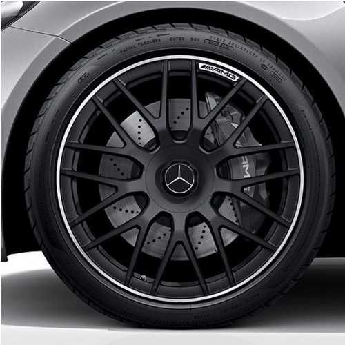 set 4 Capace mercedes negru doar pentru jante originale Benz