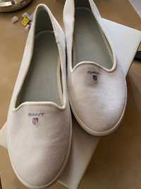 Vand mocasini/slip on albi de dama, Gant, marimea 38, ca noi