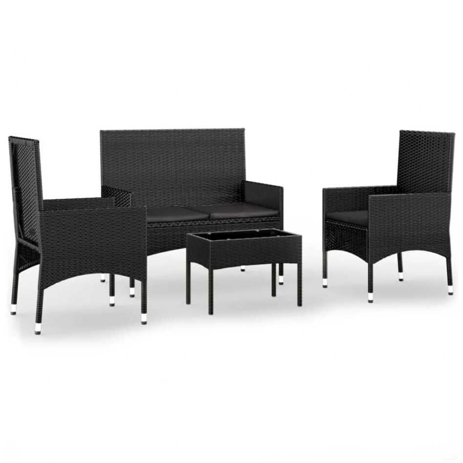 Set mobilier de gradina/terasa 2 fotolii/scaune + 1 canapea si masă