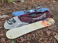 Snowboard x2 +geantă și 2 perechi clăpari