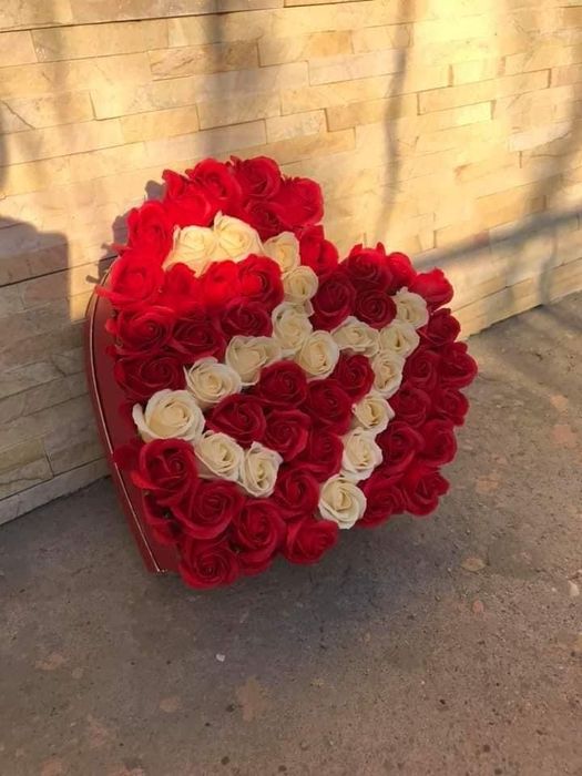 Inima cu varsta din flori de sapun