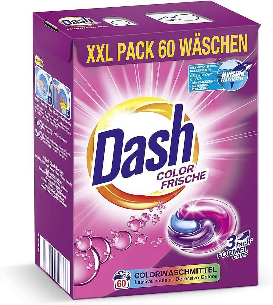 Прах за пране Dash Color Frische, 6 кг, 100 пранета на ЕДРО
