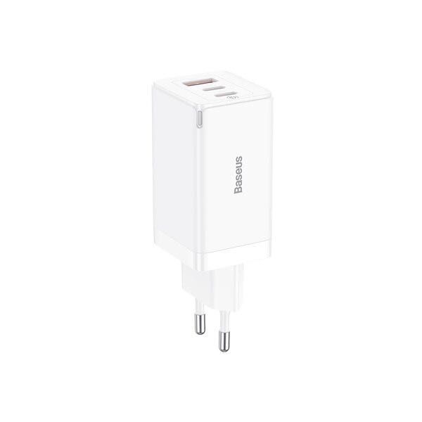 Incarcator rapid Baseus GaN5 Pro, 2xUSB-C, 1xUSB, 65W, cablu USB-C