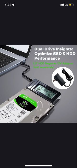 USB 3.2 K SATA конвертер для 2,5-3.5 дюймового SSD HDD