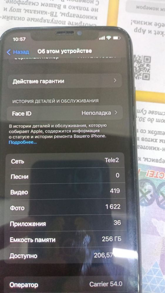 Iphone x 256 gb 100%