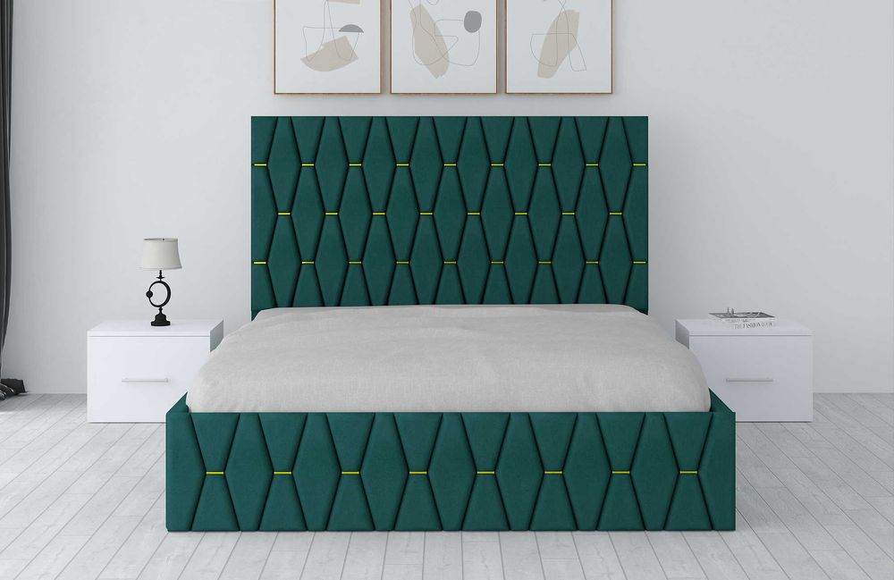 Paturi Dormitoare Tapitate Gri Maro Verde Alb Negru Turcoaz Bej W18