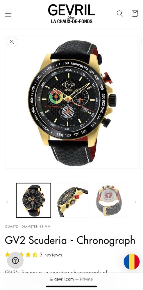 Ceas Cronograf Gevril G2V Full Box