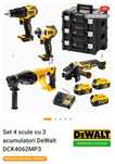 Vând set de scule Dewalt,4 piese cu 3 acumulatori,2x4Ah,1x5Ah+accesori