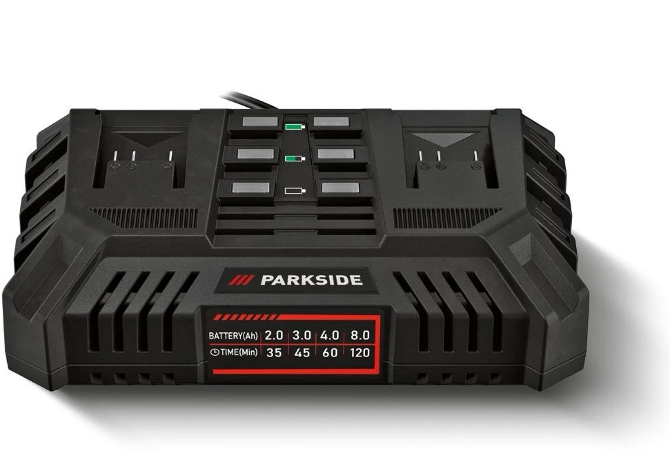 Двойно зарядно за батерии X20V team Parkside/Парксайд