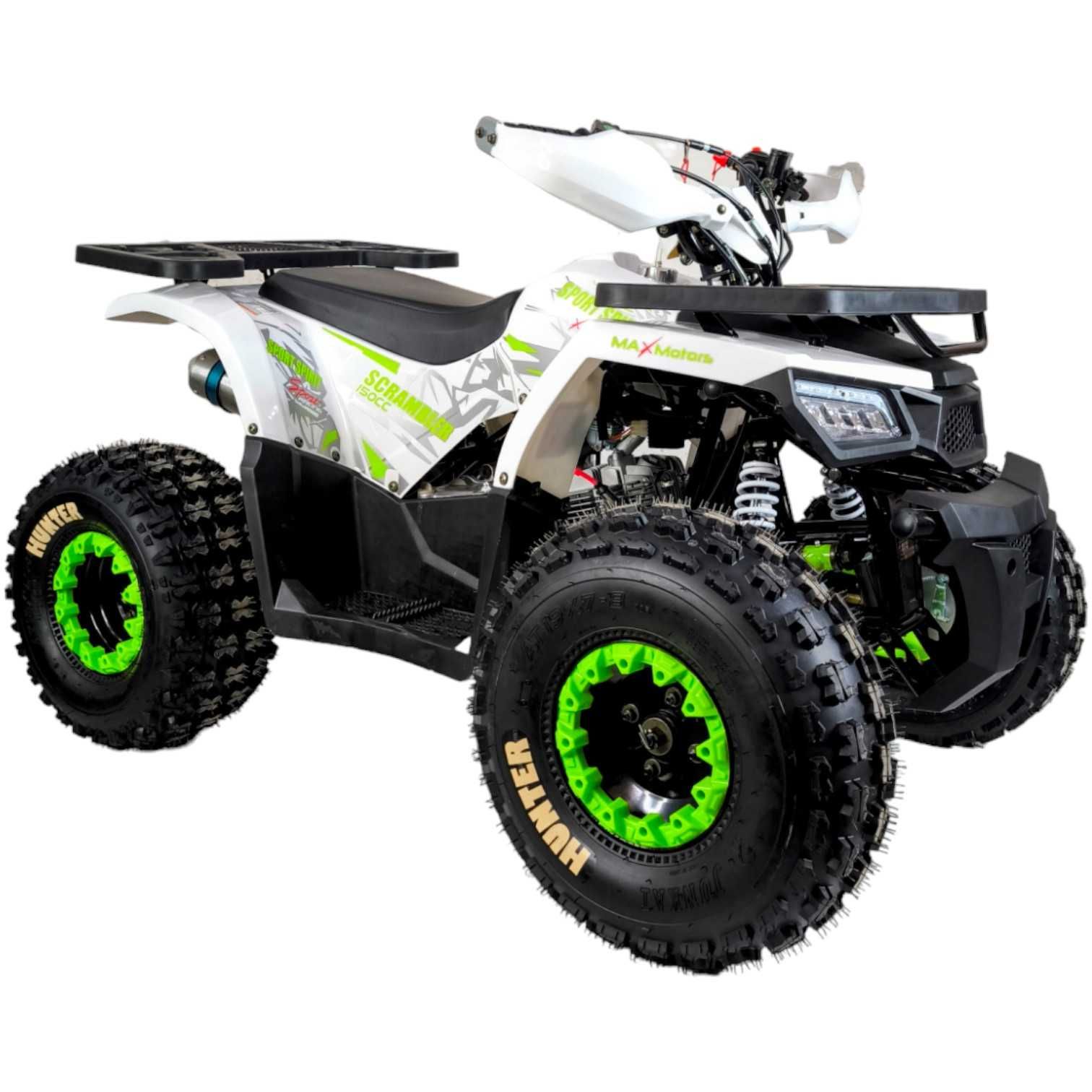 ATV 150 кубика бензин Hunter - Green/White