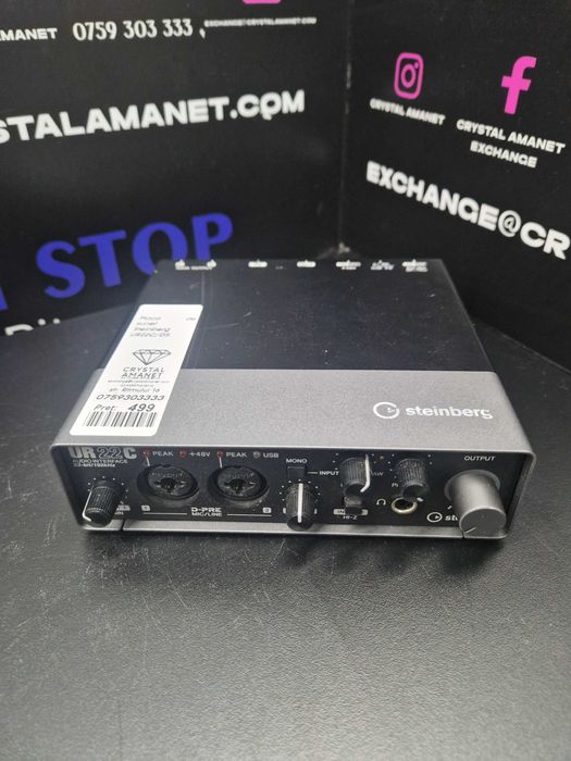 Interfață audio Steinberg UR22C, 32-bit/192kHz, USB-C