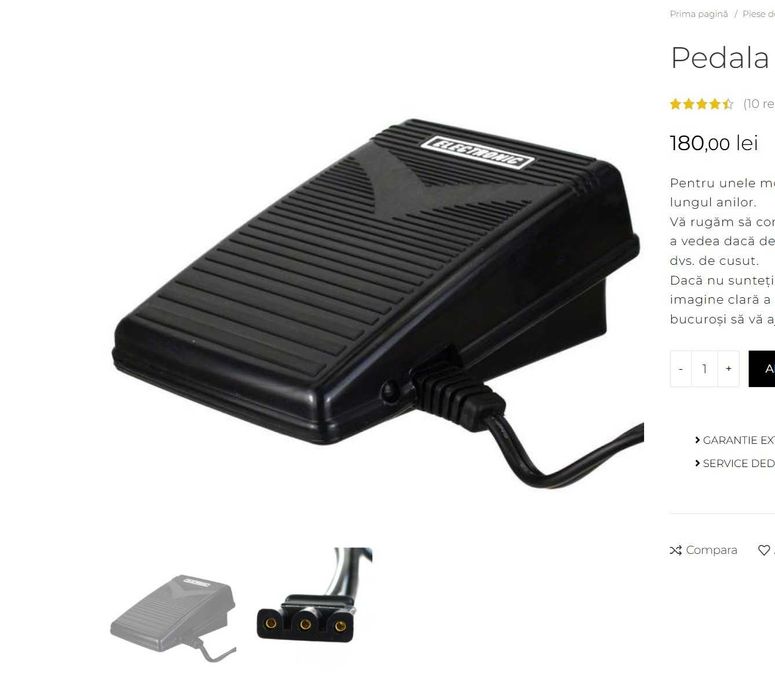 Pedala masina de cusut electrica mufa 3 pini compatibil Singer