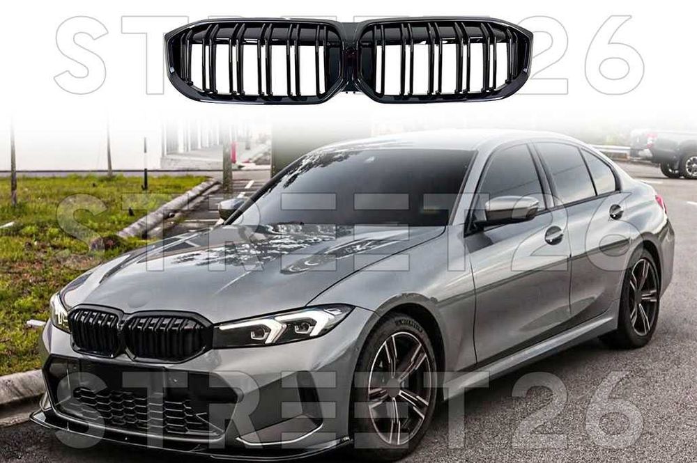 Grila Centrala BMW Seria 3 G20 G21 LCI 2022+ M Design Negru Lucios V3