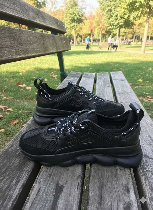 Adidasi Versace Chain Reaction Negru - Adidasi Unisex