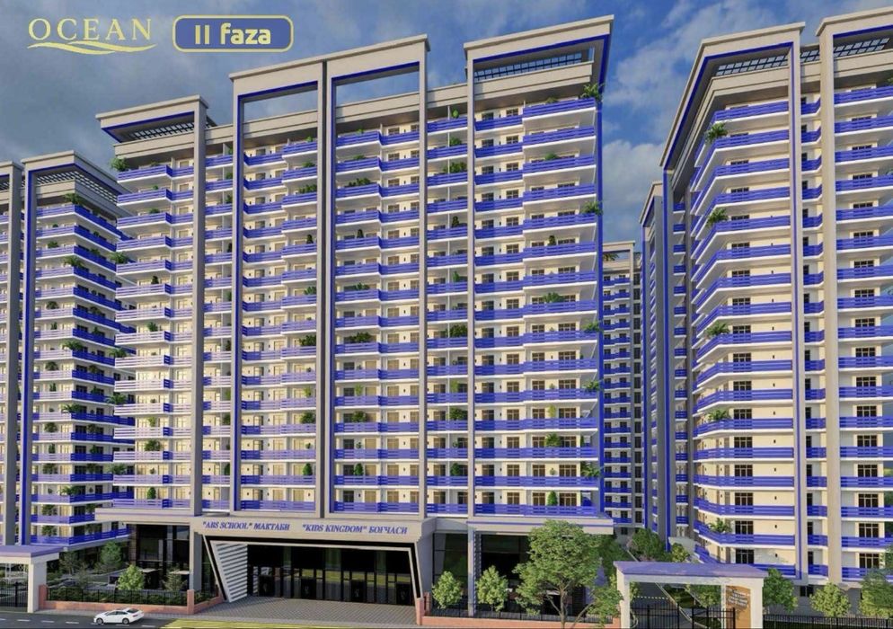 Xonsaroy Ocean 4-x xonadon, 4/11/16, 108 m2 sotiladi korobka