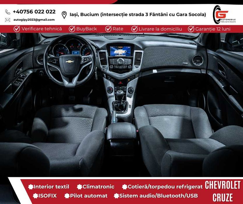 CHEVROLET CRUZE Fab2013 Diesel 1.7 CP131 Navi Jante Cameră Senzori Etc
