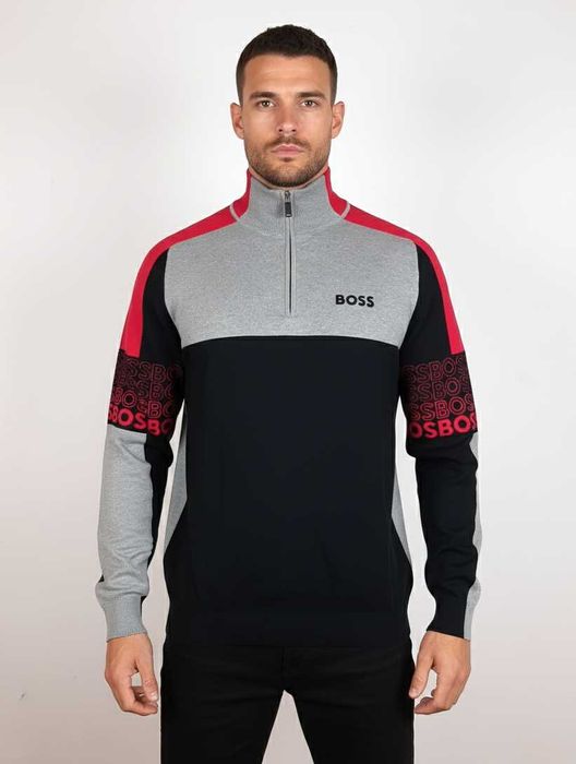 Hugo Boss Zolko - Оригинален мъжки пуловер с цип размер L