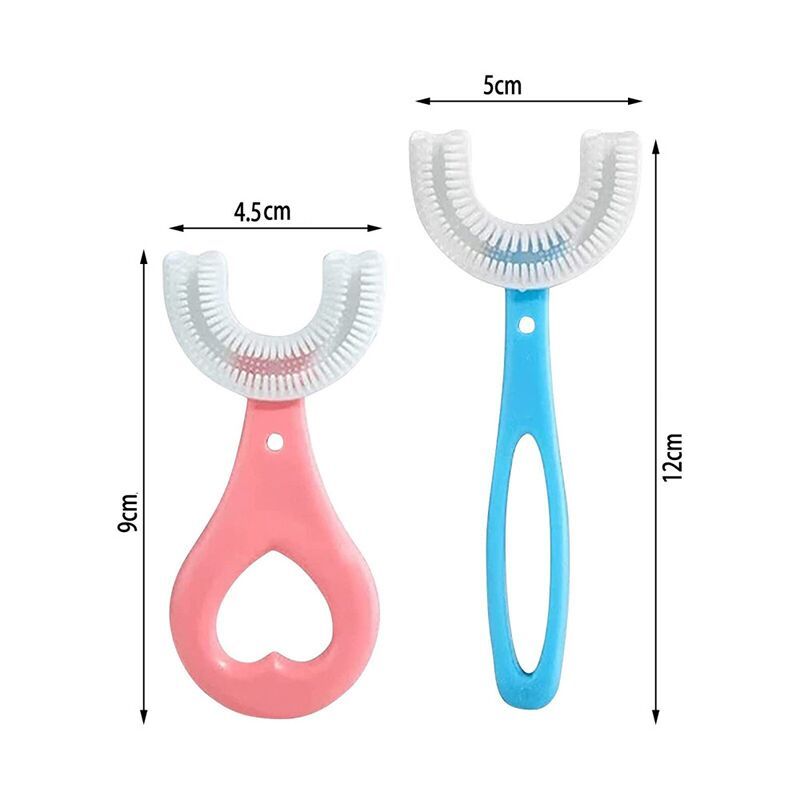 НЕМСКИ U образна силиконова четка – Children toothbrush + ЛЕД ФЕНЕР