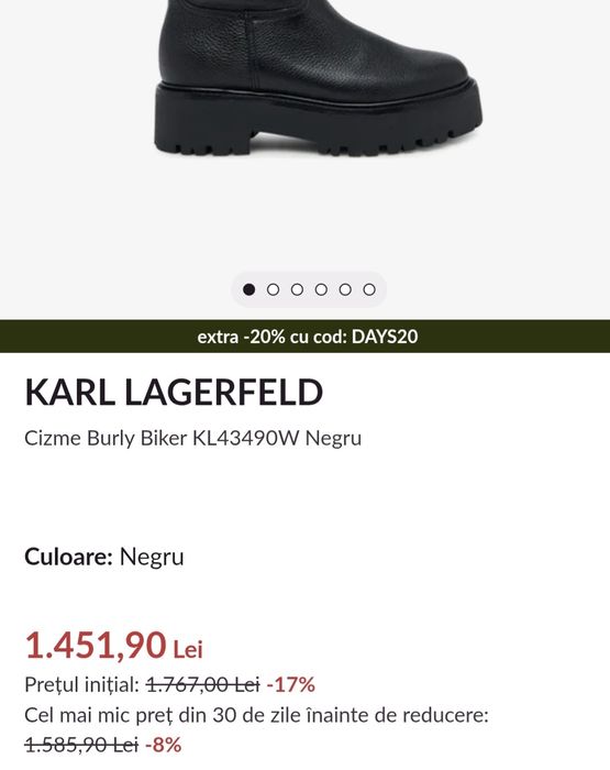 Cizme îmblănite Karl Lagerfeld