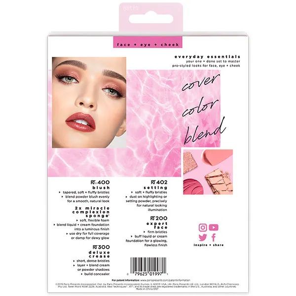 Четки за грим Real Techniques Everyday Essentials Plus Pack