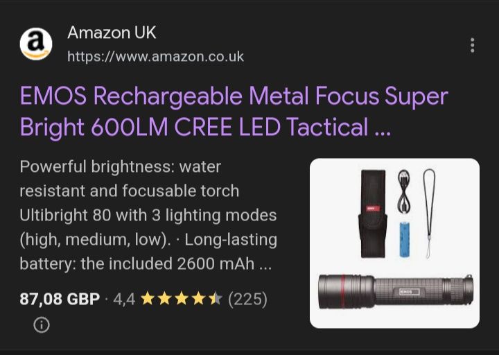 фенер LED EMOS 600