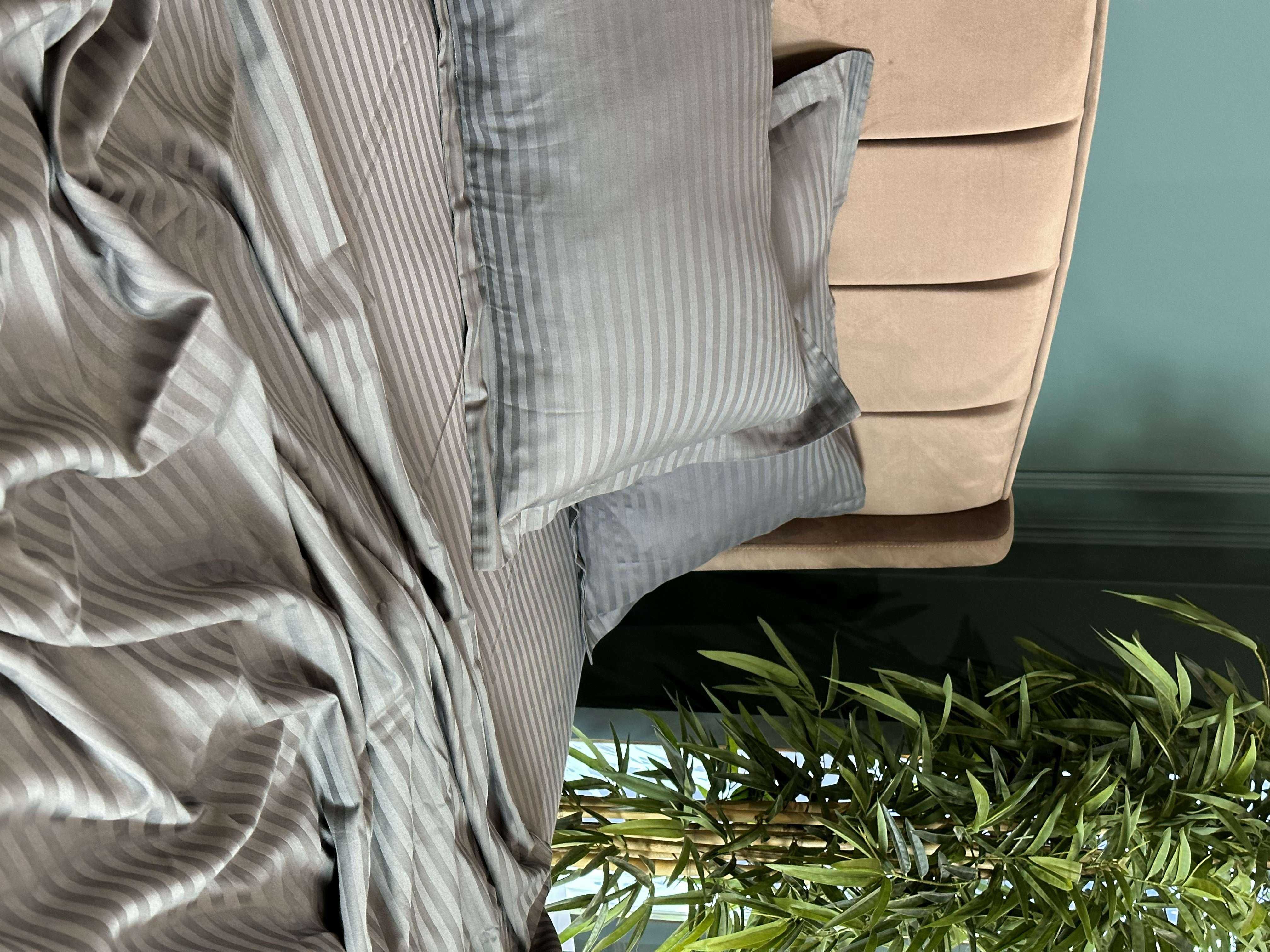Комплект постельного белья "D-Gray" Stripe Satin