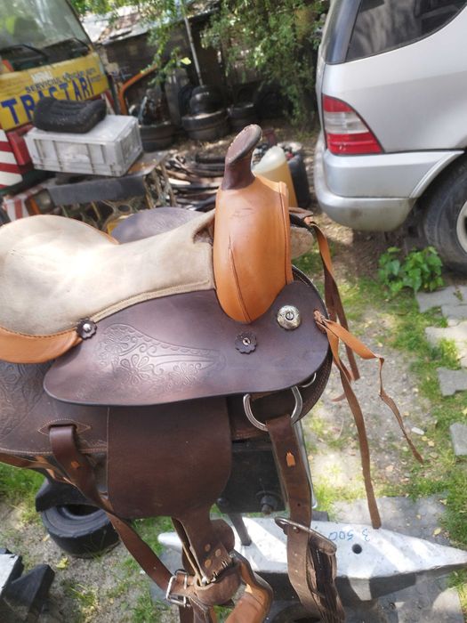 Șa de piele originala model America