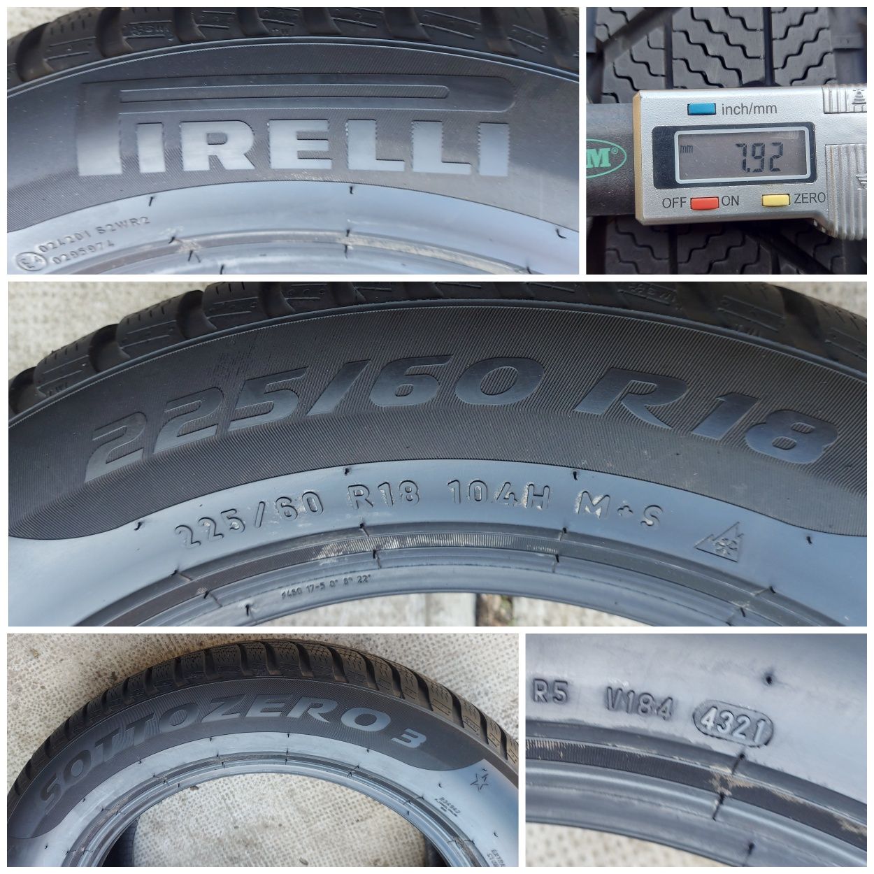 O bucată 235/225 60 R18 M+S iarnă - una Pirelli