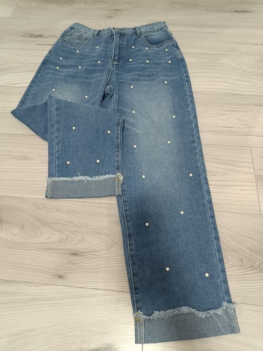 Дамски дънки с перли