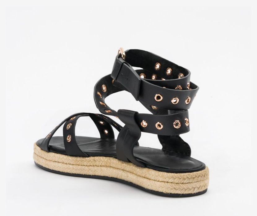 Sandale Il Passo, 37, piele antilopa cu capse, noi, nepurtate