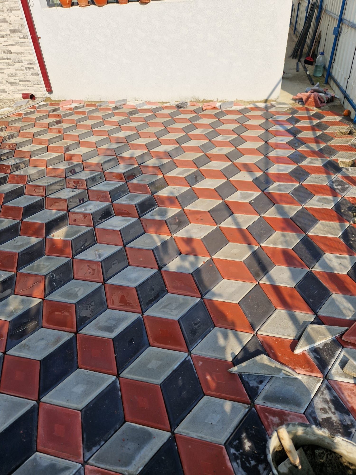 Extra preturi pentru pavaje si pavele model Romb 3D cu montaj