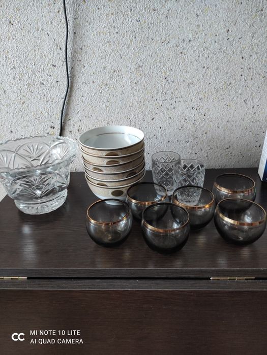 Новые наборы рюмок и конфетница