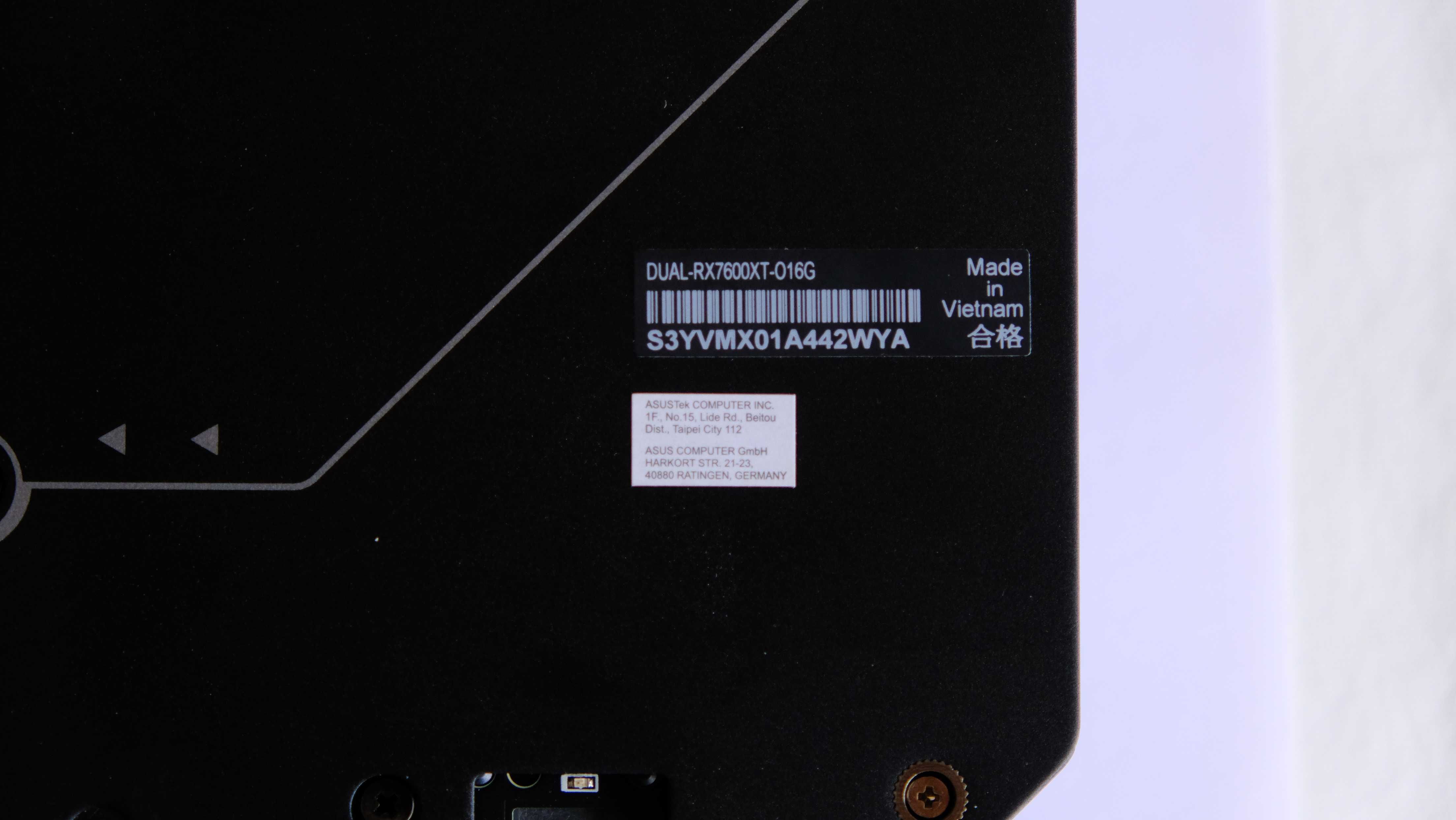 графична карта ASUS - AMD RX 7600XT DUAL OC 16GB GDDR6 128bit