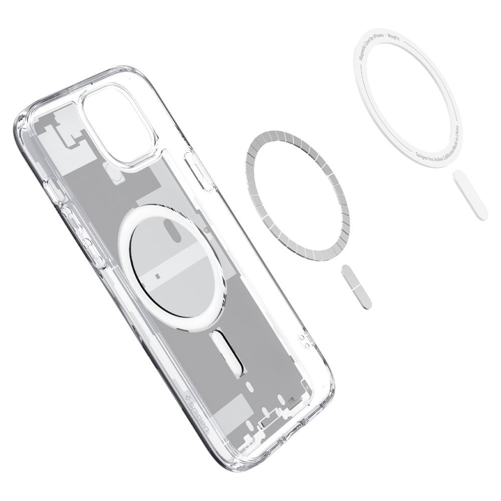 Husa pentru iPhone 15 - Spigen Ultra Hybrid MagSafe Zero One - White