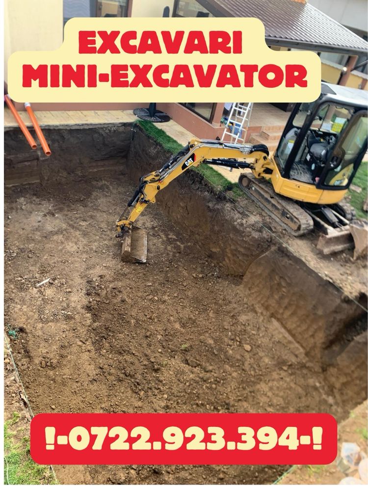 Fose septice - excavari / sapaturi - piscine - defrisari - fundatii