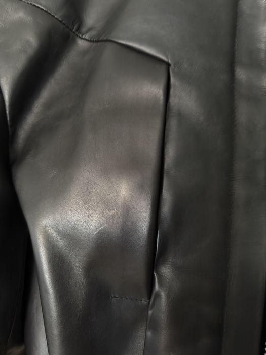 Jacheta / Geaca Bomber Rick Owens din piele groasa