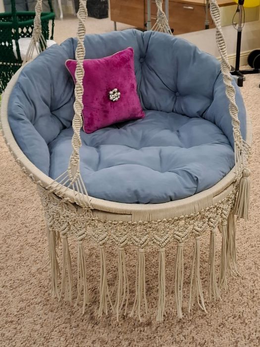 Стильное подвесное кресло-кокон — новое, ручная работа!