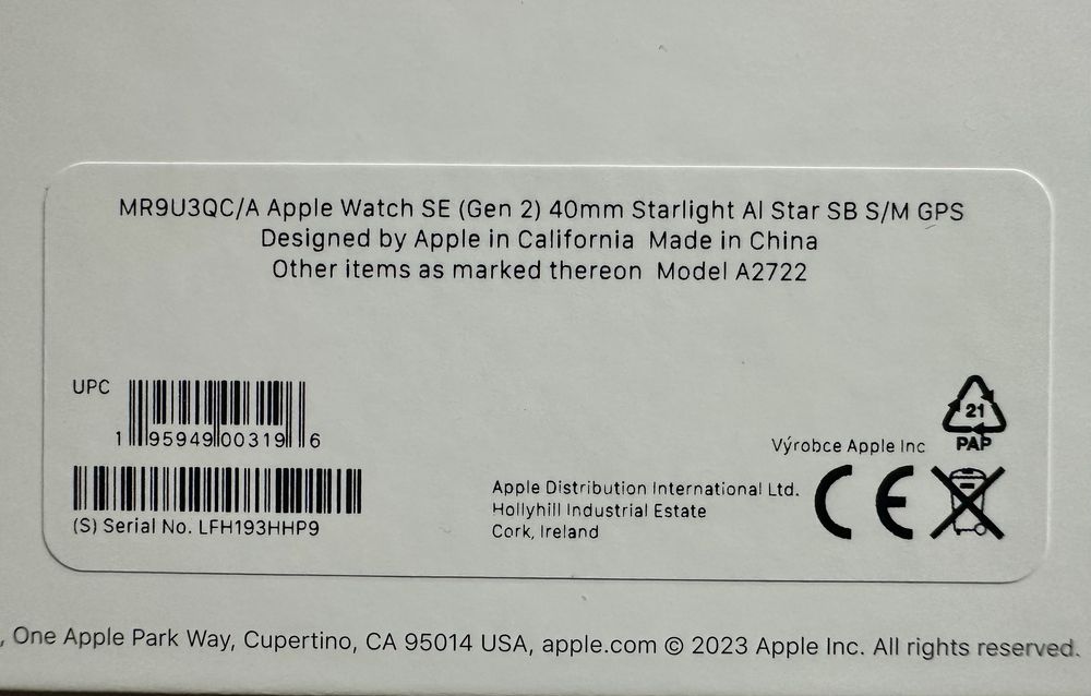 Apple Watch SE (Gen 2) 40mm