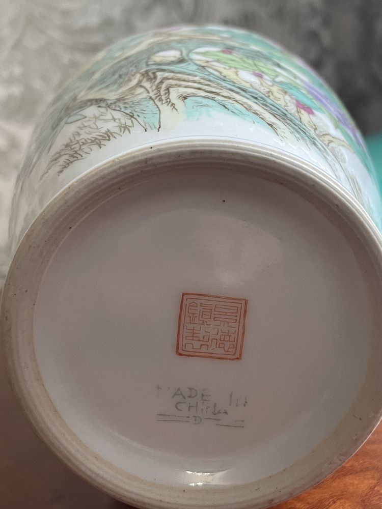 Фарфоровая винтажная ваза в китайском стиле