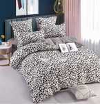 Lenjerie Pat Leopard Alb Negru 6 Piese Finet 230x250 cm