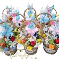Великденски кошнички с бонбони